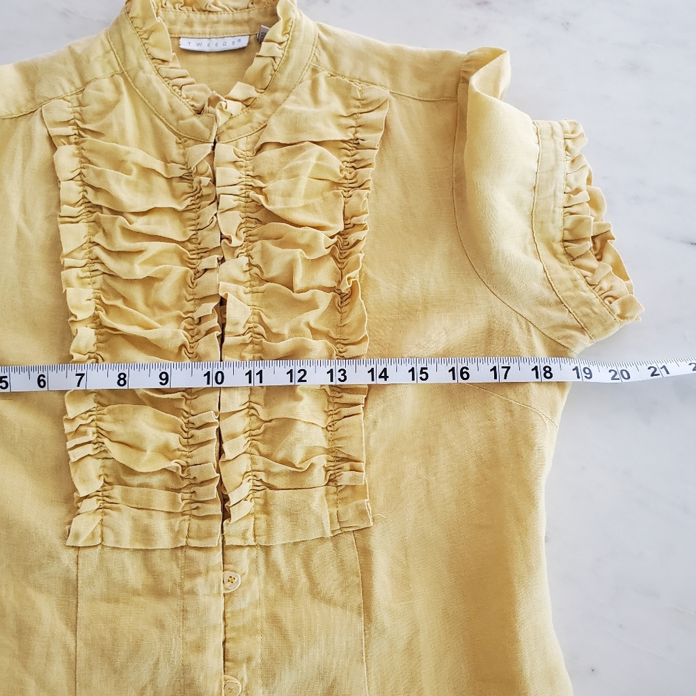 TWEEDS Linen Ruffle Blouse - Picture 6 of 8